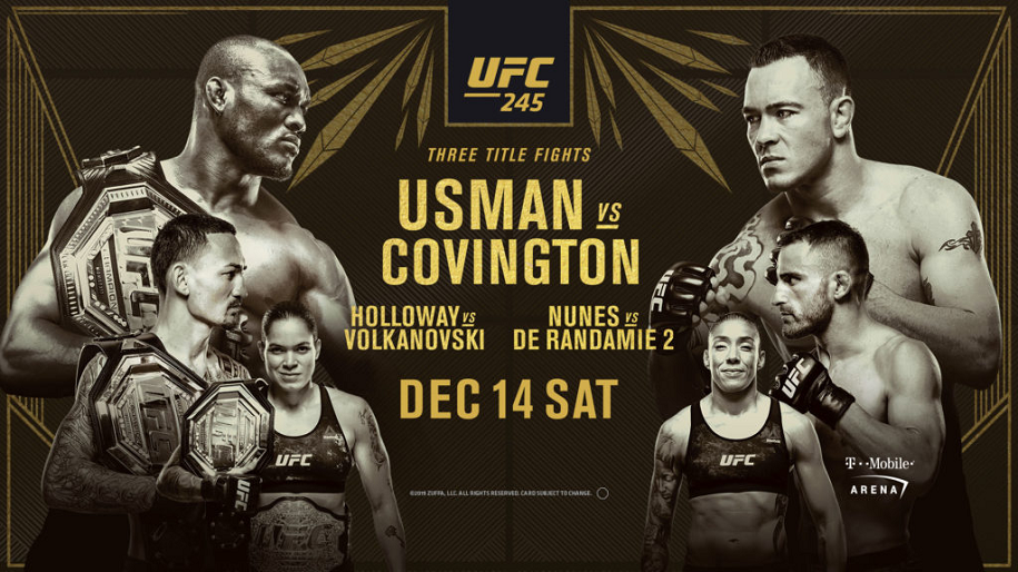 Kamaru Usman chiến thắng Knockout Colby Covington tại UFC 245