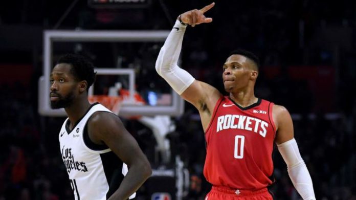 Russell Westbrook ghi 40 điểm, Houston Rockets dễ dàng hạ LA Clippers