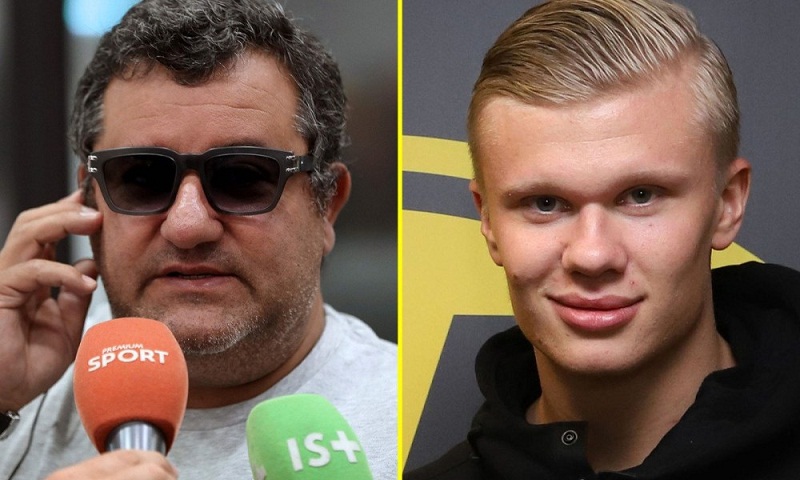 Siêu cò Raiola đáp trả MU sau khi Haaland chuyển đến Dortmund