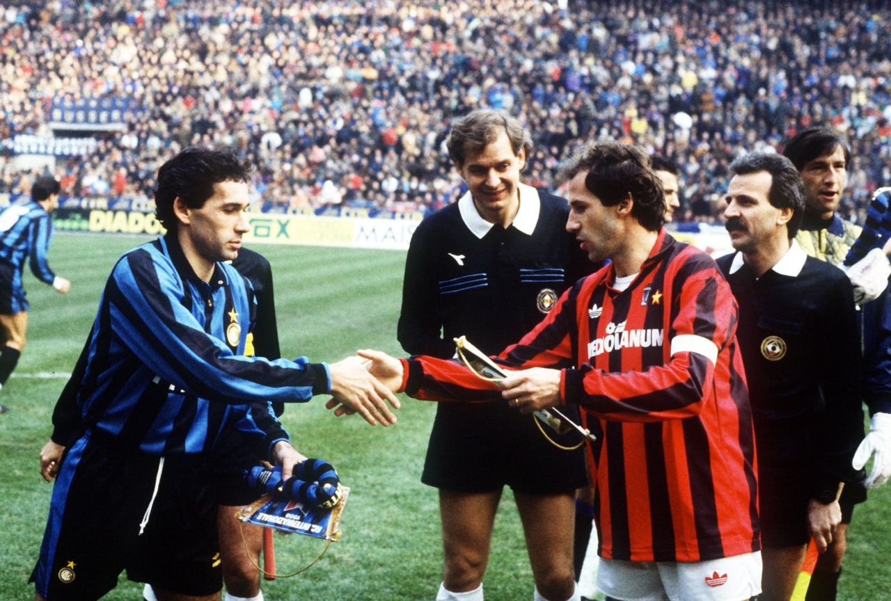 Anh em nhà Baresi trong trận derby Milan kinh điển