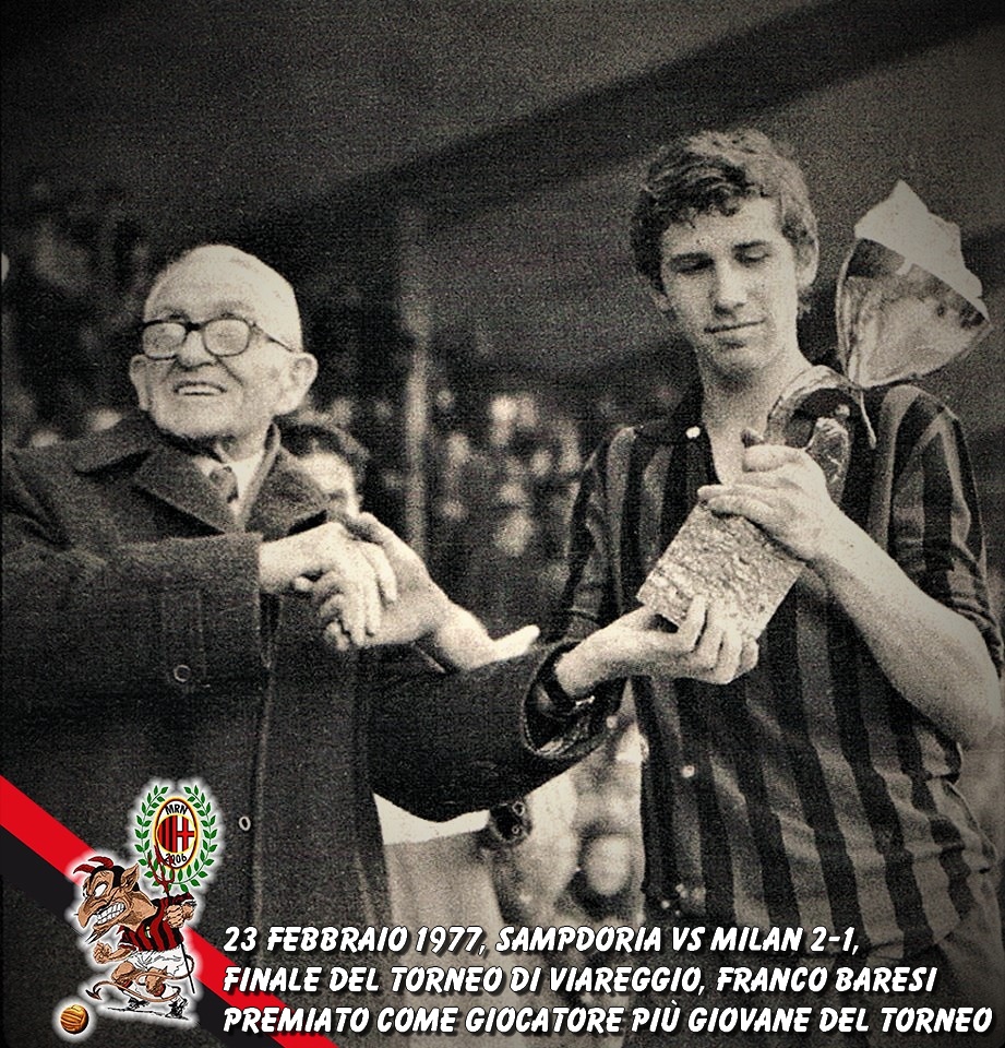 Một danh hiệu Baresi giành được cùng đội trẻ Milan vào năm 1977, giải đấu anh là "Cầu thủ hay nhất"