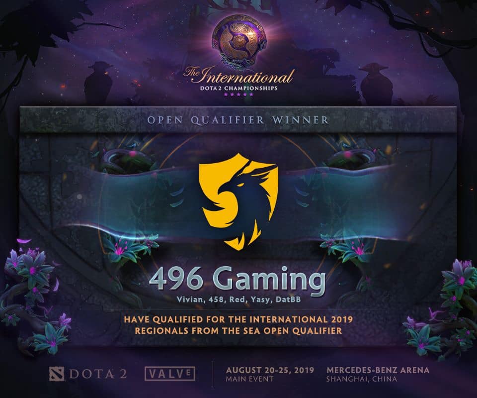 496 lọt vào vòng loại khu vực The International 2019, Dota 2 Việt Nam đứng trước ngưỡng cửa lịch sử