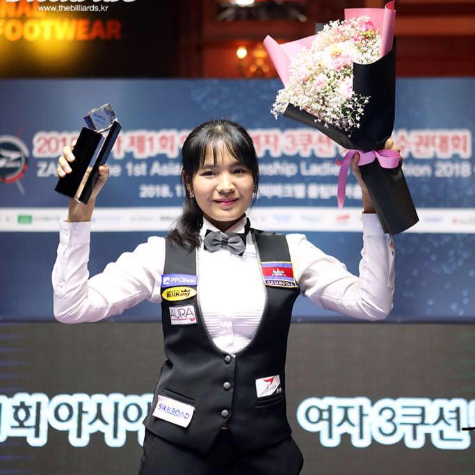 &ldquo;Th&aacute;nh nữ billiards&rdquo; Srong Pheavy: &ldquo;T&ocirc;i phải cố gắng để bắt kịp c&aacute;c cơ thủ nam&rdquo;