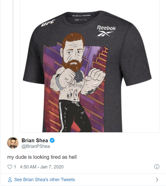 Thảm họa thiết kế của Reebok: Vẽ Conor McGregor trông như Van Gogh xăm mình Thảm họa thiết kế của Reebok: Vẽ Conor McGregor trông như Van Gogh xăm mình