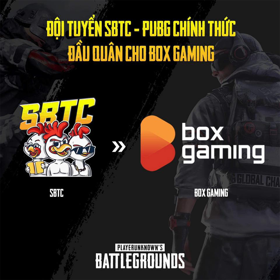Box Gaming chiêu mộ đội tuyển PUBG SBTC
