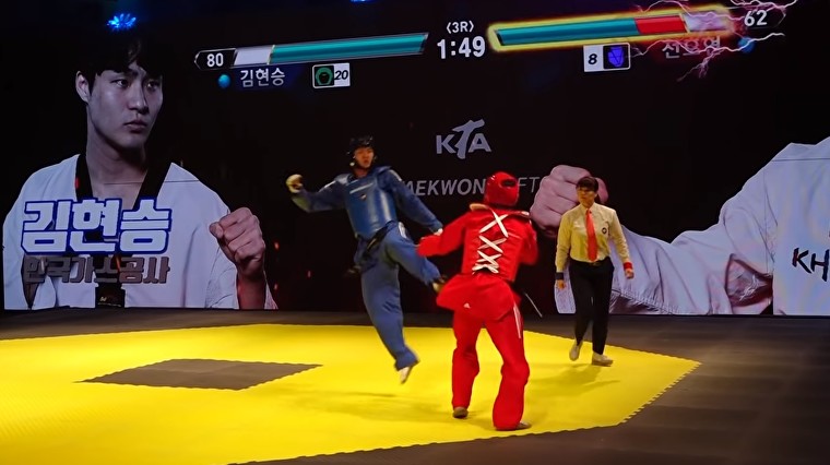Giải Taekwondo Hàn Quốc áp dụng công nghệ chấm điểm tương tự game Tekken