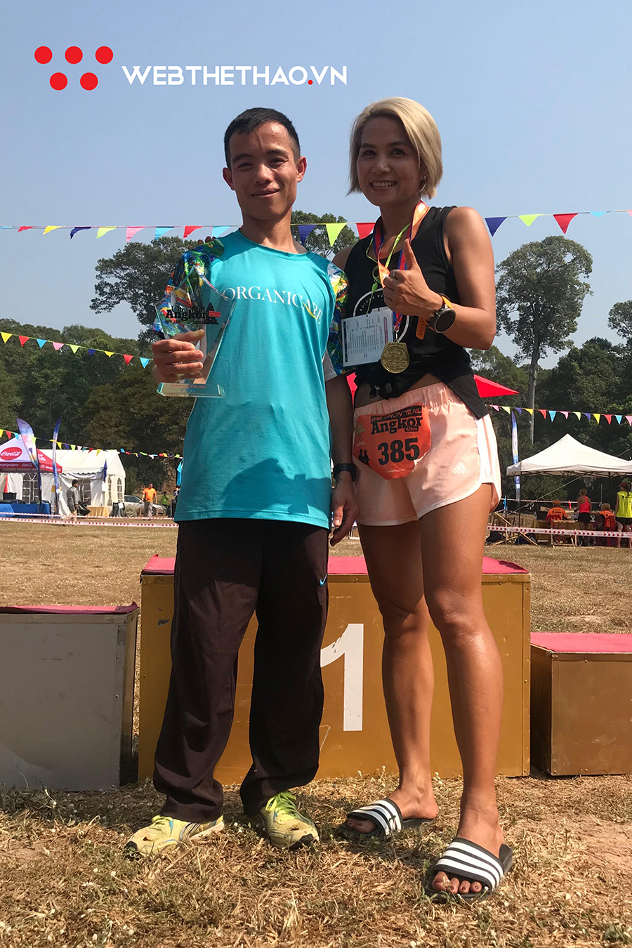 “Nhà vô địch giày thủng tí hon” đăng quang giải chạy địa hình Di sản thế giới Angkor