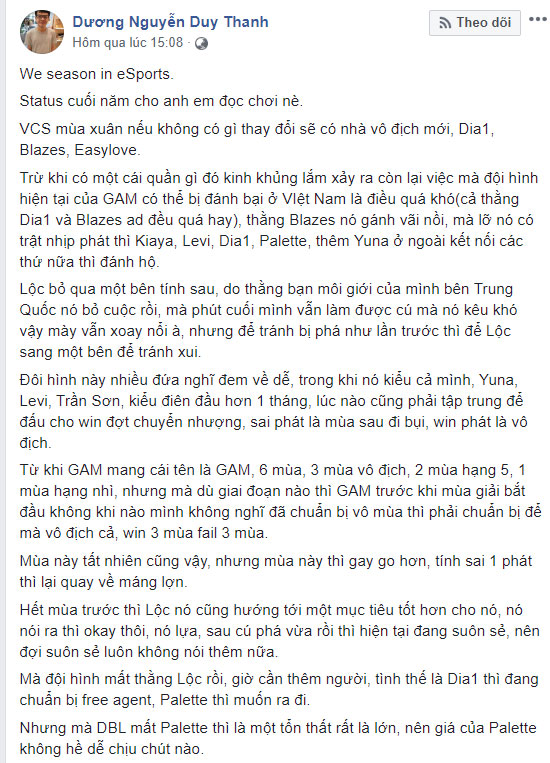 Tinikun tự tin GAM vô địch VCS Mùa Xuân 2020, lên tiếng về thương vụ Zeros sang LPL Tinikun tự tin GAM vô địch VCS Mùa Xuân 2020, lên tiếng về thương vụ Zeros sang LPL