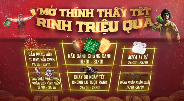 Chuỗi sự kiện Tết 2020 PUBG Mobile: Hàng loạt quà khủng cho game thủ
