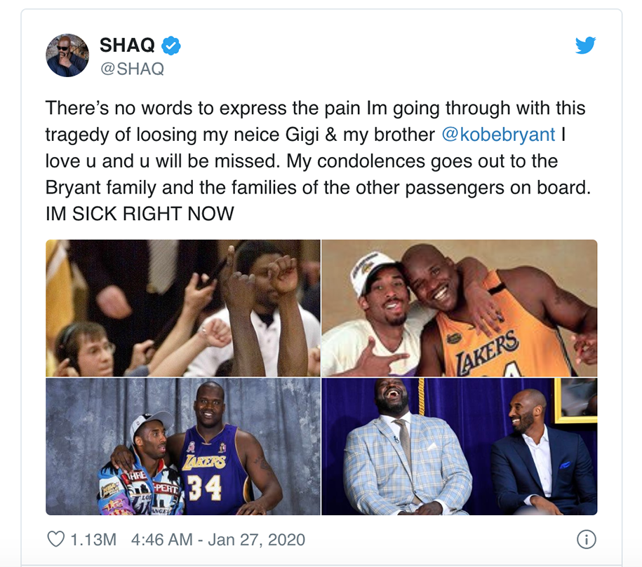 Cả thế giới thương tiếc Kobe Bryant