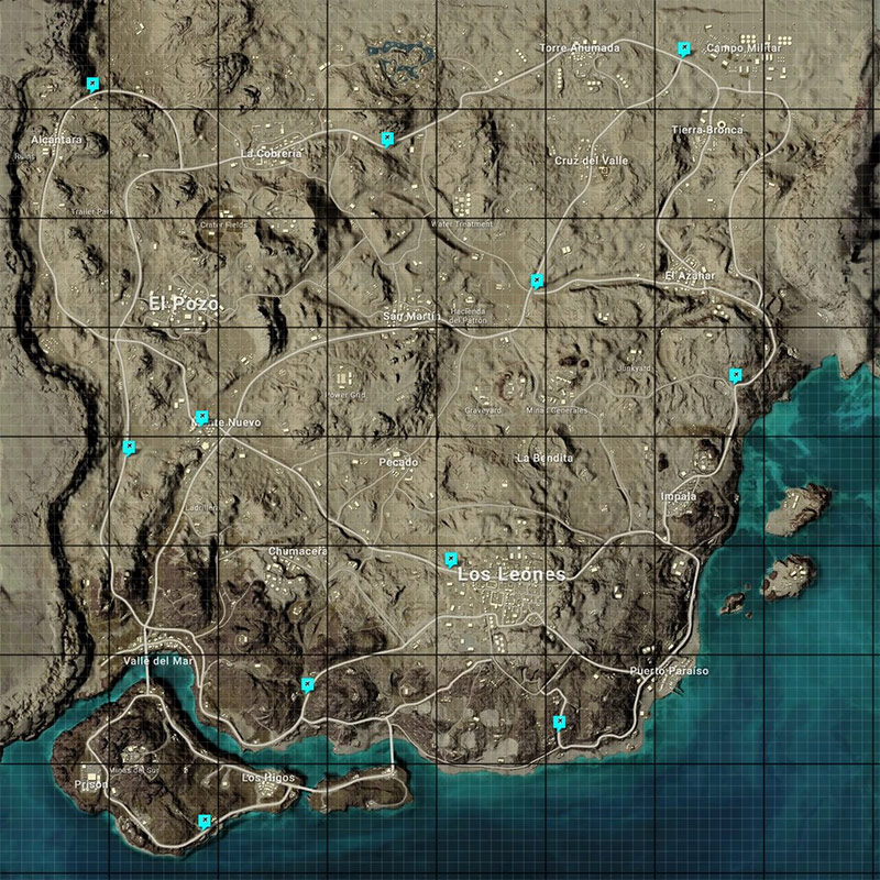 Tàu lượn trong PUBG xuất hiện ở những vị trí nào?