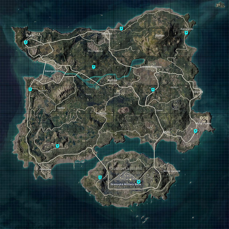 Tàu lượn trong PUBG xuất hiện ở những vị trí nào?