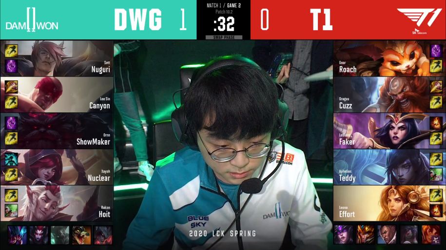 Kết quả LCK hôm nay 5/2: Faker tỏa sáng, T1 nhọc nhằn thắng DWG