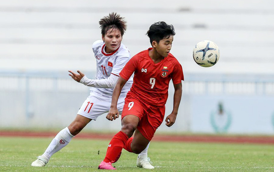 ĐT nữ Việt Nam vượt trội ĐT nữ Myanmar về thành tích đối đầu