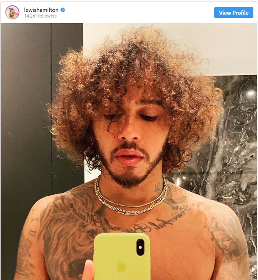 Lewis Hamilton khoe tóc mới để đón hợp đồng kỷ lục với Mercedes?