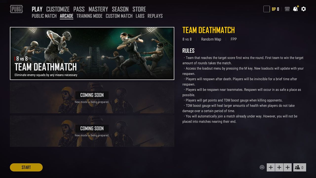 Cập nhật PUBG 6.2: Ra mắt chế độ Death Match