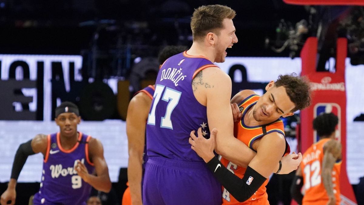 Trae Young thừa nhận đã thách thức Luka Doncic ném từ giữa sân