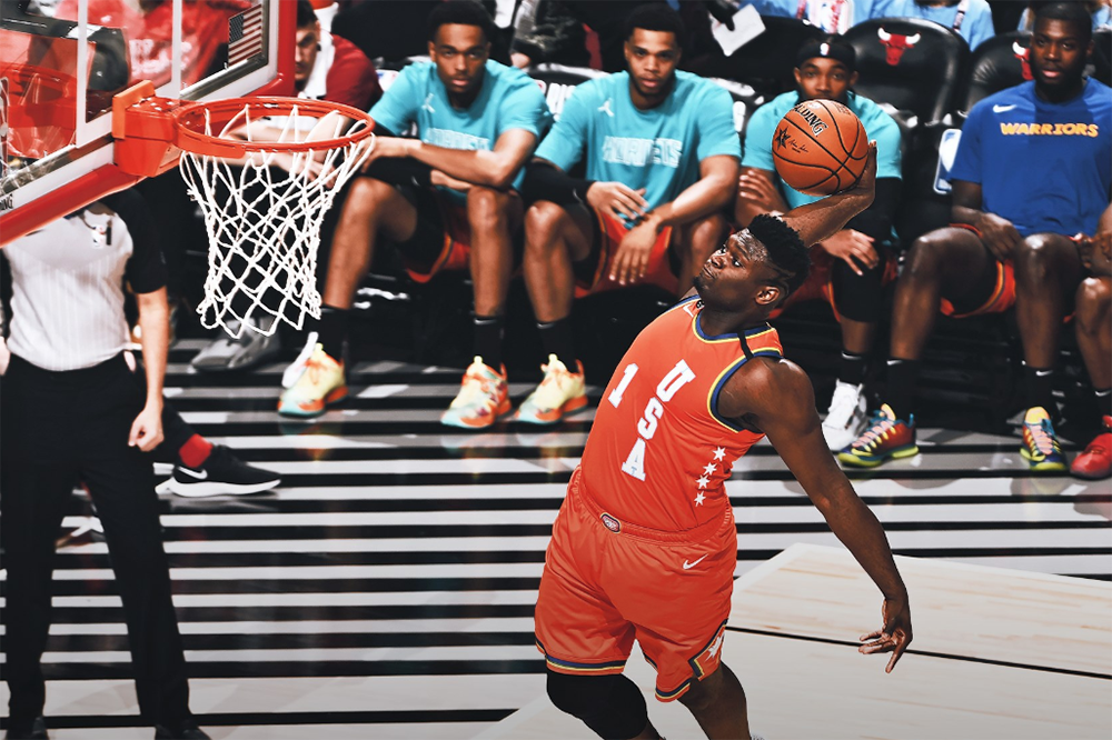 Zion Williamson úp méo rổ, cùng đội Mỹ giành chiến thắng tại NBA Rising Stars