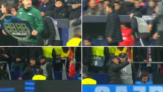 HLV Simeone chỉ đạo đặc biệt cho cậu bé nhặt bóng giúp Atletico thắng Liverpool
