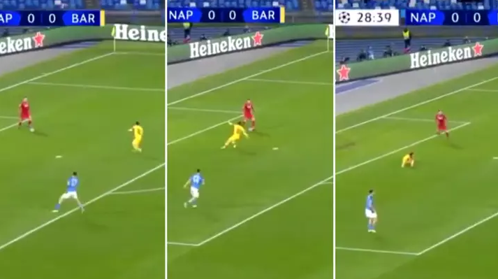 Messi bị thủ môn Napoli biến thành trò cười với pha xử lý đẳng cấp