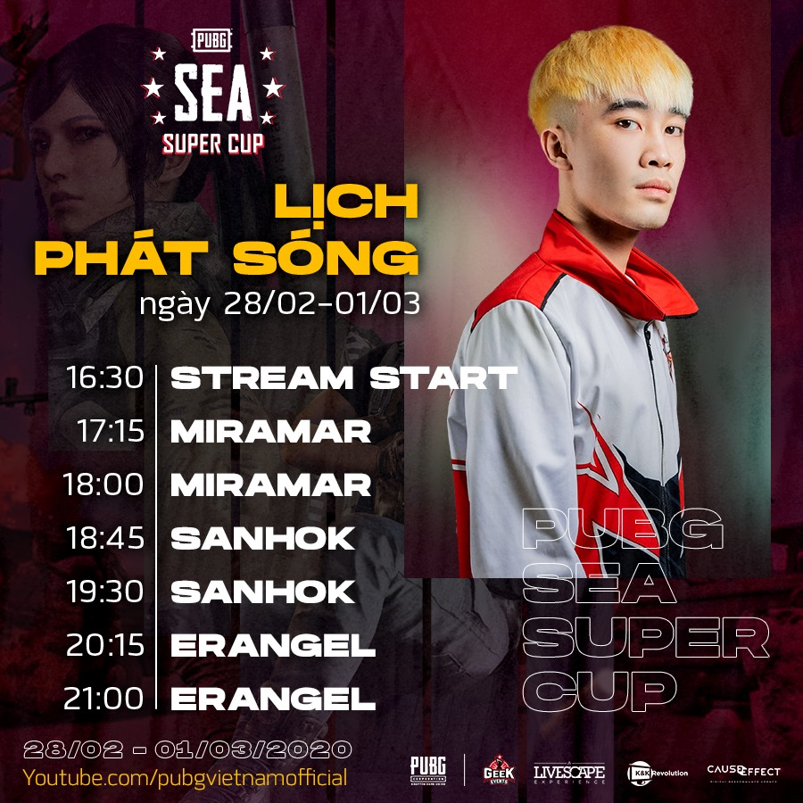 Lịch thi đấu PUBG SEA Super Cup - Tấm vé cuối cùng tới PGS Phase 1