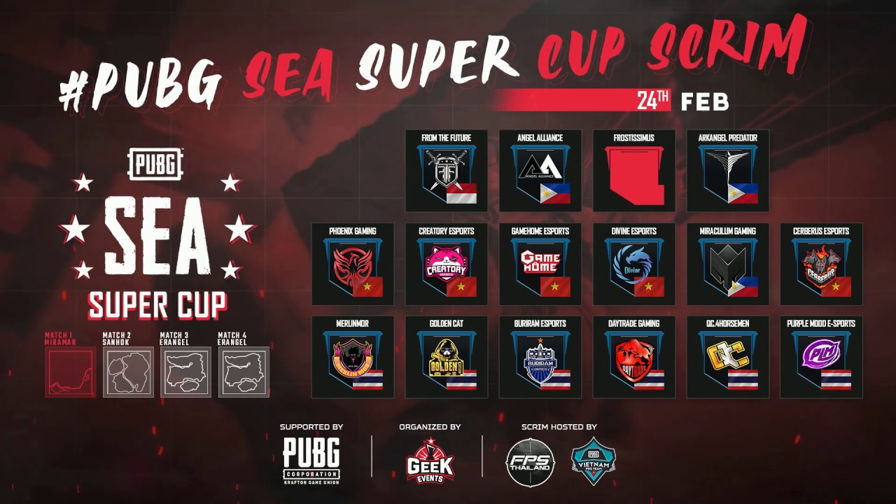 Kết quả PUBG SEA Super Cup ngày thi đấu thứ nhất