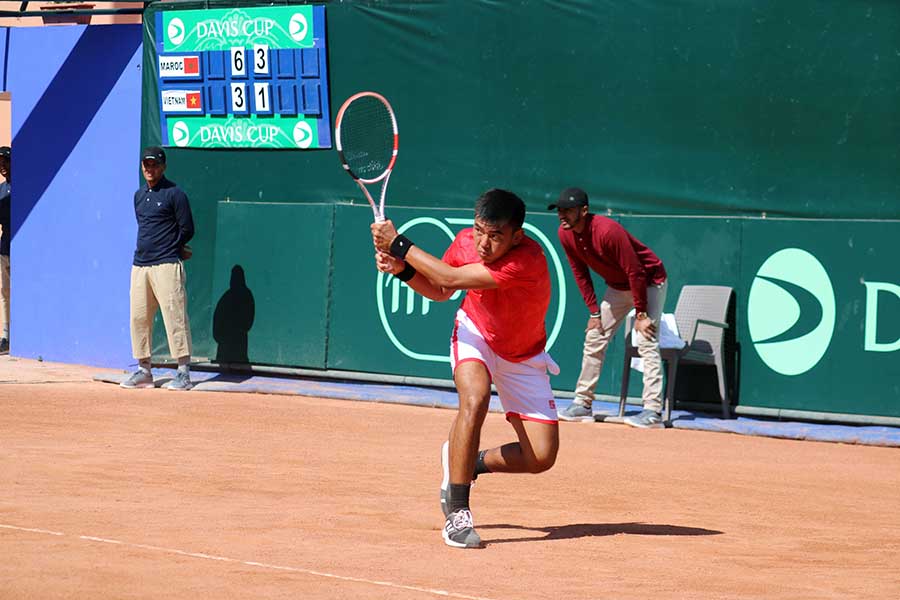 Kết quả quần vợt Việt Nam ngày thi đấu đầu tiên vòng play-offs Davis Cup