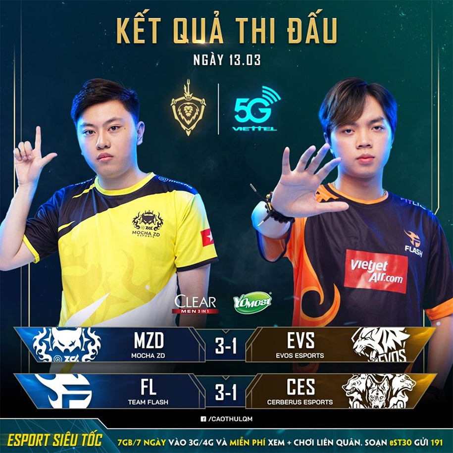 Kết quả Đấu Trường Danh Vọng Mùa Xuân 2020 hôm nay 13/3: Kịch tính FL vs CES