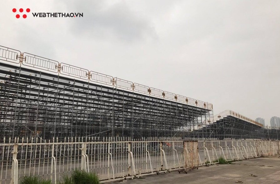 Khu thi công F1 tại Mỹ Đình vắng bóng công nhân
