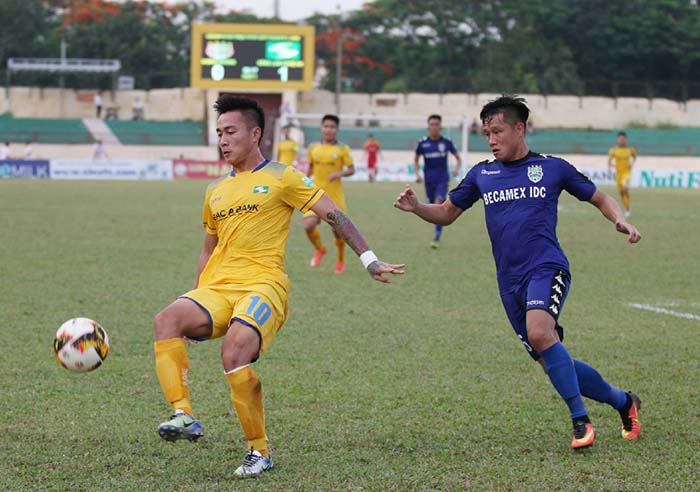 Trực tiếp SLNA vs Bình Dương trên kênh nào?