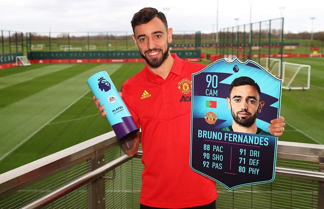 Bruno Fernandes bỏ xa Pogba trong cuộc thăm dò sau khi đoạt giải thưởng