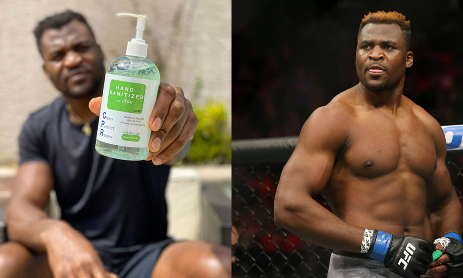 Bị hủy đấu, Francis Ngannou chuyển sang... quảng cáo nước rửa tay