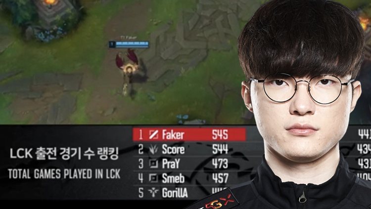 Faker vượt Score, trở thành tuyển thủ thi đấu nhiều nhất ở LCK