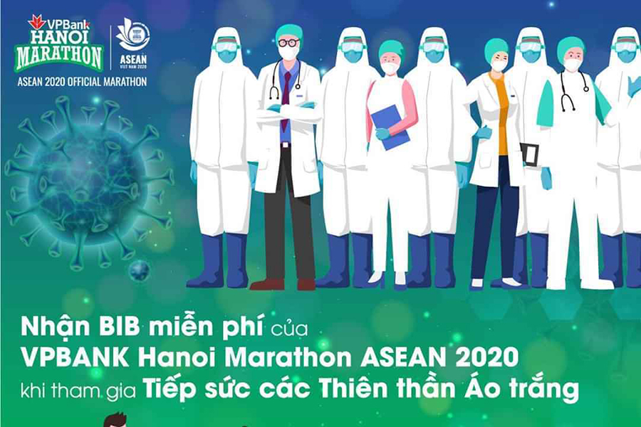 Chạy trực tuyến tại nhà, tiếp sức các thiên thần áo trắng chiến thắng COVID-19