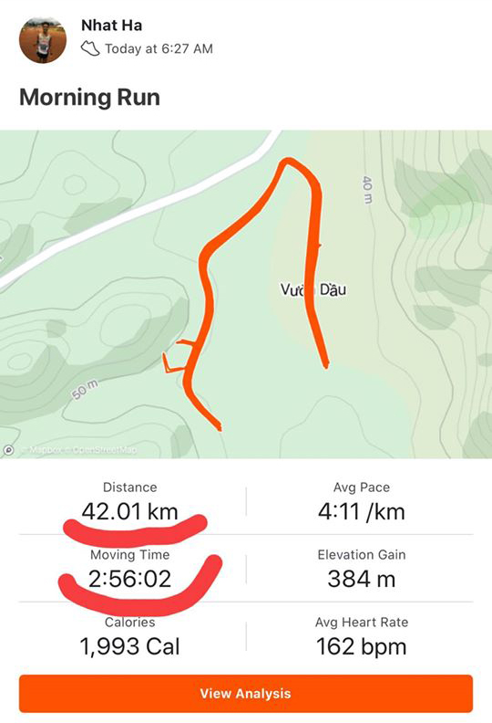 Chàng trai “hụt” tham dự SEA Games 30 hoàn thành Marathon Tại Nhà nhanh chóng mặt Chàng trai “hụt” tham dự SEA Games 30 hoàn thành Marathon Tại Nhà nhanh chóng mặt