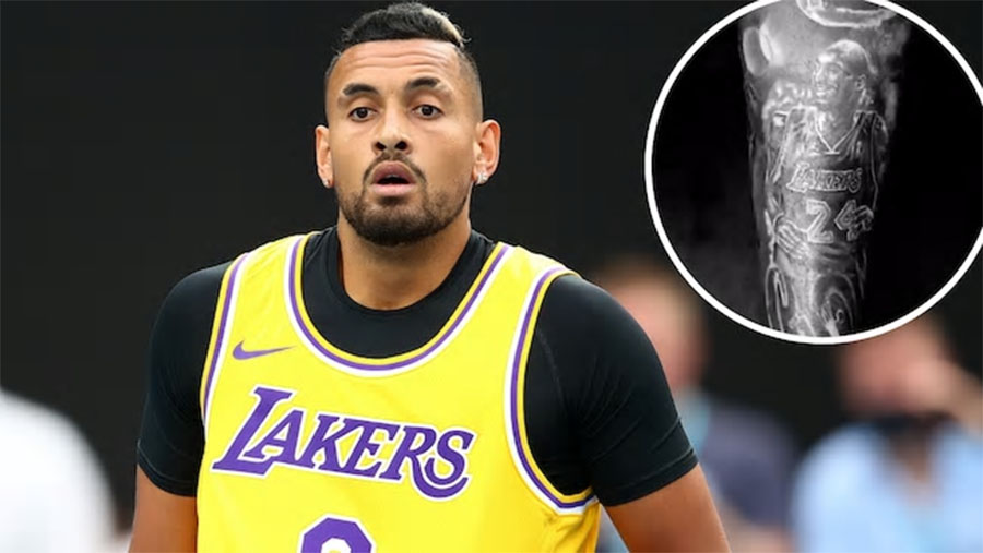 Nick Kyrgios khoe hình xăm tưởng nhớ Kobe Bryant