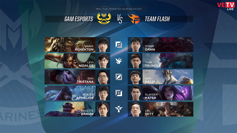 Kết quả chung kết VCS Mùa Xuân 2020: Team Flash vô địch!