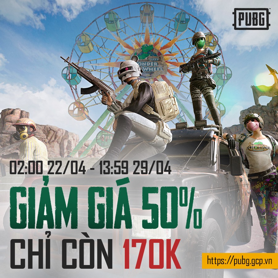 PUBG giảm giá đặc biệt, chỉ còn 170.000 đồng