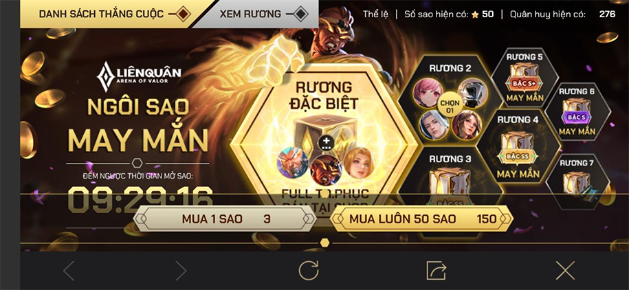Sự kiện ngôi sao may mắn Liên quân Mobile có gì đặc biệt? Sự kiện ngôi sao may mắn Liên quân Mobile có gì đặc biệt?