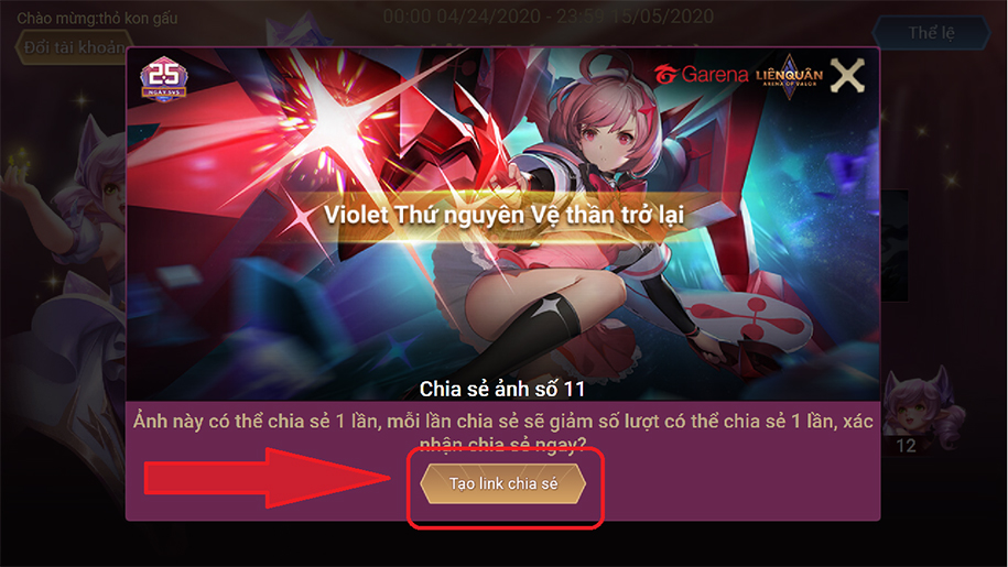 Hướng dẫn nhận Alice Dạ hội từ chuỗi sự kiện Tháng 5 Huy Hoàng Liên Quân Hướng dẫn nhận Alice Dạ hội từ chuỗi sự kiện Tháng 5 Huy Hoàng Liên Quân