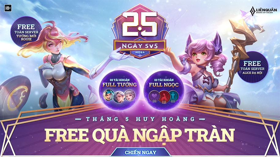 Hướng dẫn nhận Tướng mới Rouie miễn phí từ sự kiện Liên Quân tháng 5