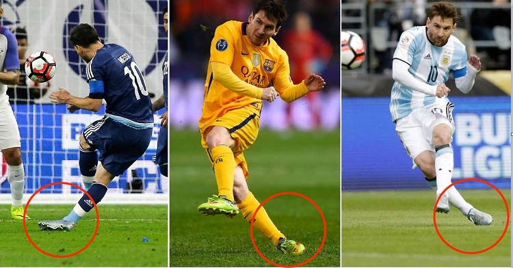 Messi cải thiện khả năng đá phạt với kỹ thuật "bong gân mắt cá chân"