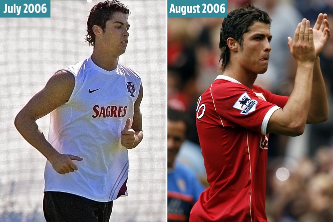 Ronaldo chuyển đổi từ cậu bé gầy gò sang võ sĩ hạng trung qua một đêm Ronaldo chuyển đổi từ cậu bé gầy gò sang võ sĩ hạng trung qua một đêm