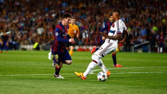 Messi làm bẽ mặt Boateng để ghi bàn thắng kinh ngạc cách đây 5 năm Messi làm bẽ mặt Boateng để ghi bàn thắng kinh ngạc cách đây 5 năm