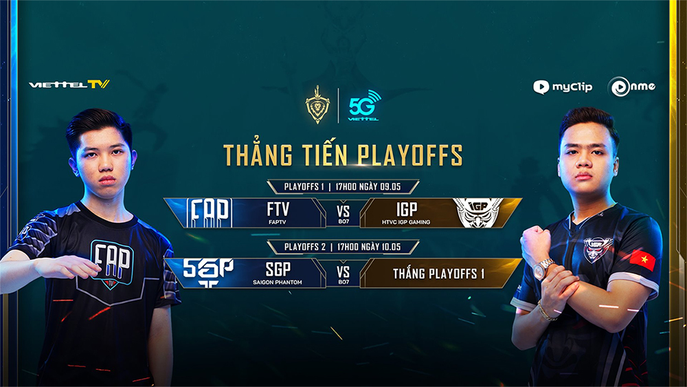 Lịch thi đấu Đấu Trường Danh Vọng Mùa Xuân 2020 vòng Playoffs