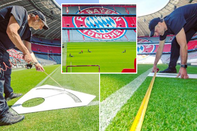 Bayern Munich trang trí sân lộng lẫy sẵn sàng cho Bundesliga