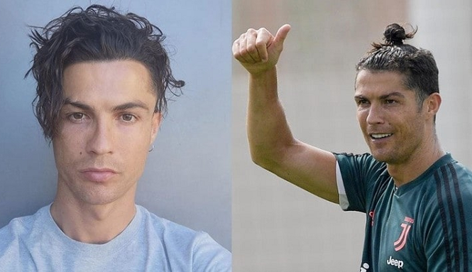Ronaldo gây sốt khi dùng lại mái tóc "mỳ tôm" hồi còn ở MU