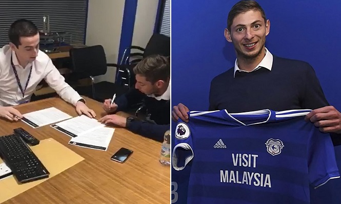 Video tiết lộ Sala ký hợp đồng với Cardiff trước tai nạn bi thảm