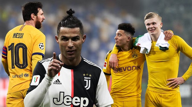 Thống kê vượt trội của Sancho so với Messi và Ronaldo ở tuổi 20