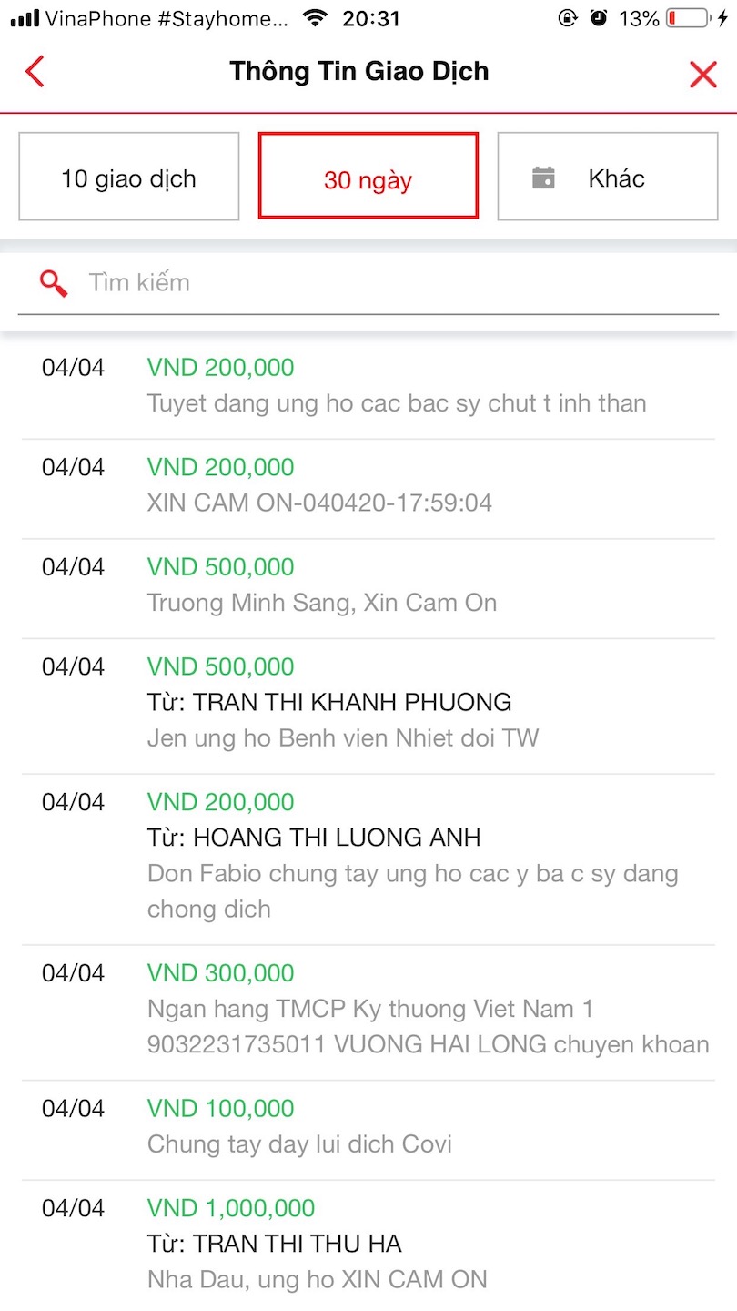Cập nhật thông tin chiến dịch XIN CẢM ƠN ủng hộ các y bác sỹ chống dịch COVID-19 Cập nhật thông tin chiến dịch XIN CẢM ƠN ủng hộ các y bác sỹ chống dịch COVID-19